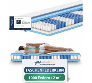 Produktbild AM-Qualitätsmatratzen Deluxe Taschenfederkernmatratze