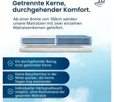 Produktbild AM-Qualitätsmatratzen Deluxe Taschenfederkernmatratze