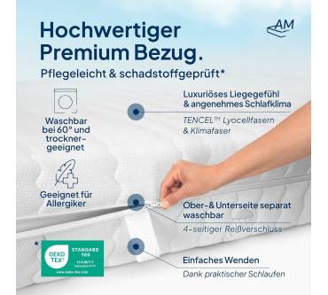 Produktbild AM-Qualitätsmatratzen Deluxe Taschenfederkernmatratze