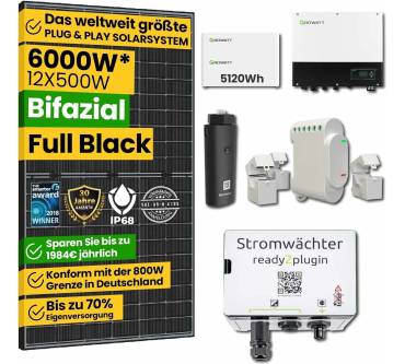 Produktbild EPP Solar 6000 W Balkonkraftwerk (12 x 500 W)