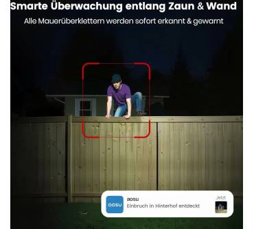 Produktbild Aosu 3K Solar Außenleuchte mit Kamera
