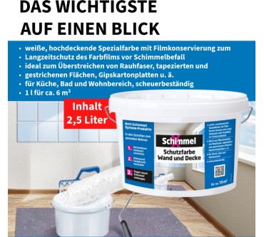 Produktbild Schimmel X Anti-Schimmel-Farbe weiß