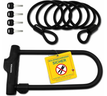 Produktbild Kohlburg Sicherheits- Bügelschloss Novosibirsk inkl. Sicherheitskabel