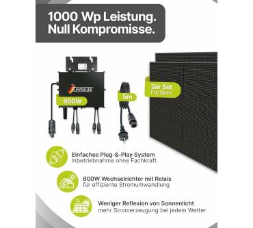 Produktbild Schwaiger Solaranlage 2er Set Full Black 1000Wp