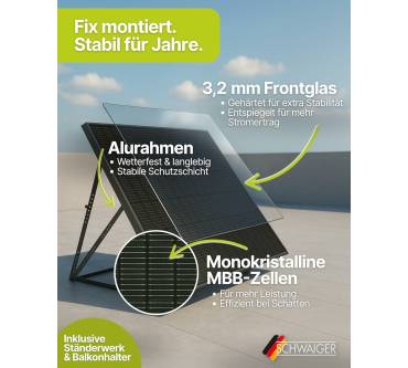 Produktbild Schwaiger Solaranlage 2er Set Full Black 1000Wp