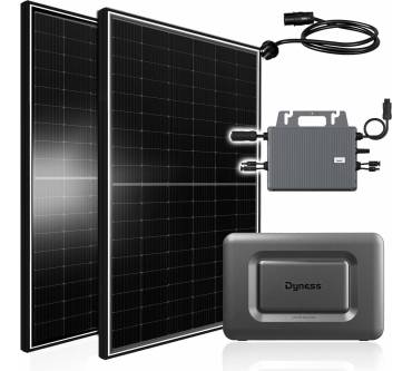 Produktbild Dyness Balkonkraftwerk 1300W mit 1600Wh Junior Box + 2 x 500W Bifaziale Solarmodule