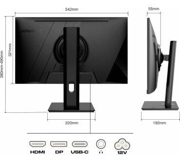 Produktbild JapanNext JN-IPS238FHDR-C65W-HSP