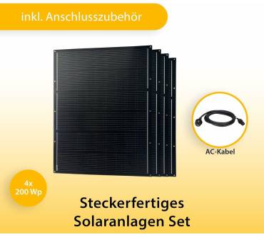 Produktbild Vale Balkonkraftwerk 800 Wp Full Black Flexible Solarmodule