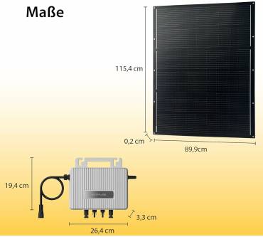 Produktbild Vale Balkonkraftwerk 800 Wp Full Black Flexible Solarmodule