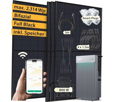 Produktbild Vale Balkonkraftwerk Bifazial 1.780 Wp Full Black