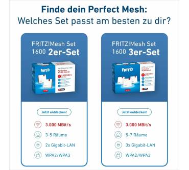 Produktbild AVM FRITZ!Mesh Set 1600
