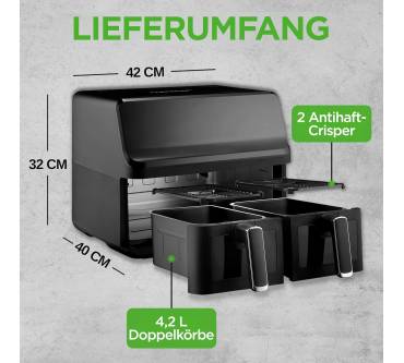 Produktbild NutriChef Heißluftfritteuse XXL 8L