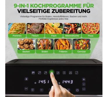 Produktbild NutriChef Heißluftfritteuse XXL 8L