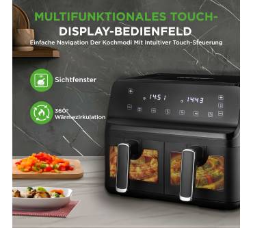 Produktbild NutriChef Heißluftfritteuse XXL 8L