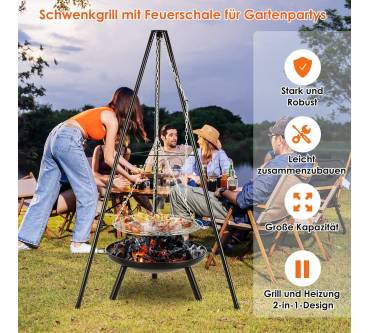 Produktbild TLSUNNY Schwenkgrill mit Feuerschale