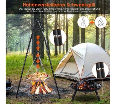 Produktbild TLSUNNY Schwenkgrill mit Feuerschale