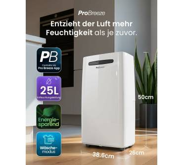 Produktbild ProBreeze PB-D-37W-W-EU Luftentfeuchter 25L in 24h