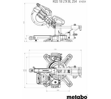 Produktbild Metabo KGS 18 LTX BL 254