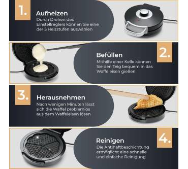 Produktbild Klamer Waffeleisen Herzwaffel