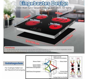 Produktbild amzchef Glaskeramikkochfeld (7200 W)