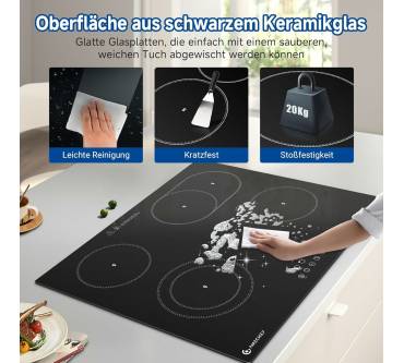 Produktbild amzchef Glaskeramikkochfeld (7200 W)