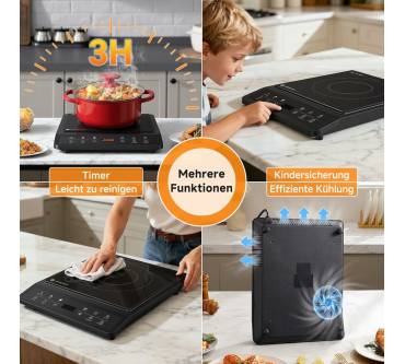 Produktbild amzchef Induktionskochfeld 1 Platte 2000 W Max