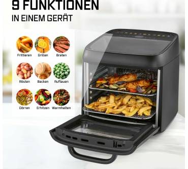 Produktbild Gourmetmaxx Heißluftofen mit Panoramadach und Frontfenster (16409)