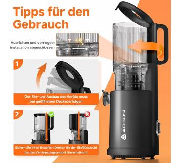 Produktbild Aobosi Slow Juicer mit 135 mm-Öffnung