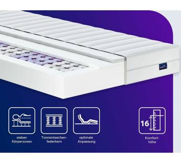 Produktbild Traumnacht Orthopädische 7-Zonen Tonnentaschenfederkernmatratze (16 cm)