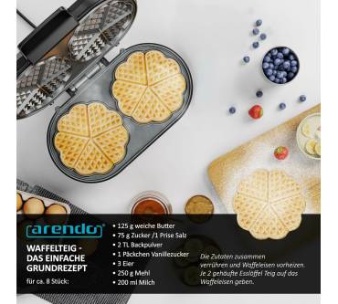 Produktbild Arendo Waffle Maker Herzwaffeln
