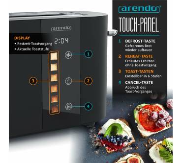 Produktbild Arendo Level Touch 2-Scheiben-Toaster