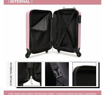 Produktbild Kono Koffer Reisekoffer mittelgross Trolley Hartschale ABS K1872L PK 24