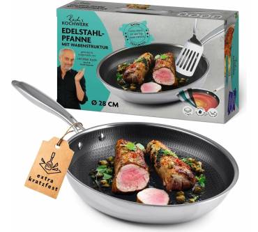 Produktbild Rach's Kochwerk Edelstahlpfanne mit Wabenstruktur