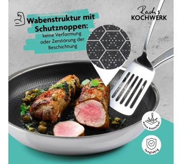 Produktbild Rach's Kochwerk Edelstahlpfanne mit Wabenstruktur