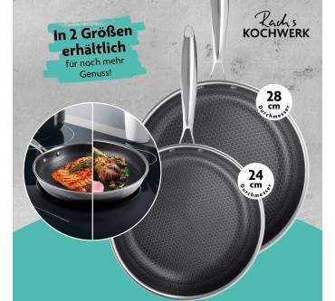 Produktbild Rach's Kochwerk Edelstahlpfanne mit Wabenstruktur