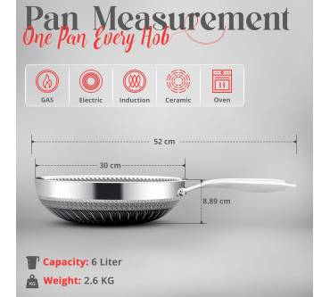 Produktbild Intignis Edelstahl-Wokpfanne mit Deckel