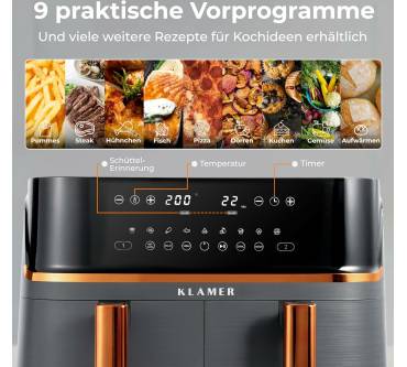 Produktbild Klamer Heißluftfritteuse Duo 9 L