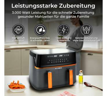 Produktbild Klamer Heißluftfritteuse Duo 9 L