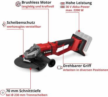 Produktbild Einhell Professional TP-AG 36/230-22 Li BL
