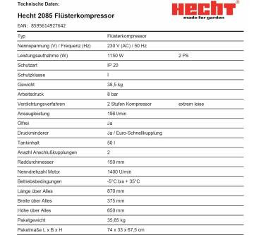 Produktbild Hecht Garten 2085