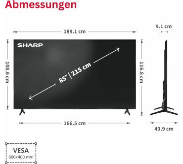 Produktbild Sharp 85HP5765E
