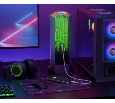 Produktbild Brennenstuhl Gaming Steckdosenturm 9-fach mit USB und RGB Lichtsteuerung