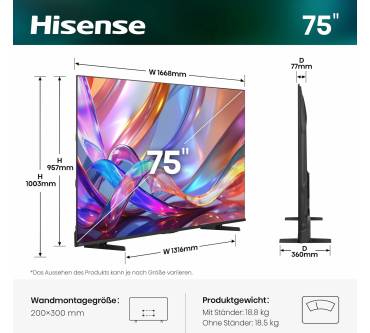 Produktbild Hisense 75E7DS