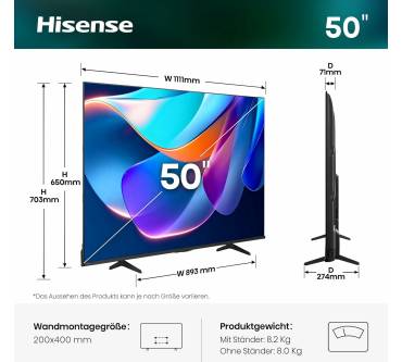 Produktbild Hisense 50E6DS