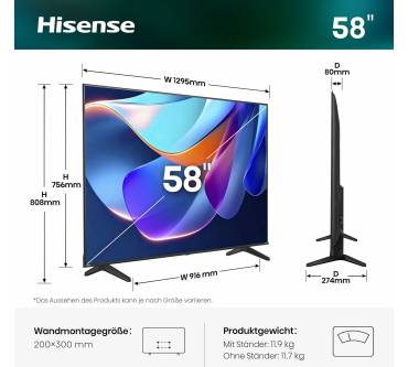 Produktbild Hisense 58E6DS