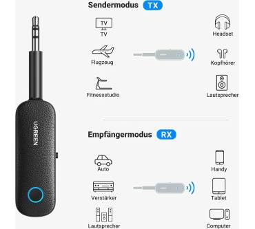 Produktbild Ugreen 2-IN-1 Aux Bluetooth Sender, Bluetooth Adapter
