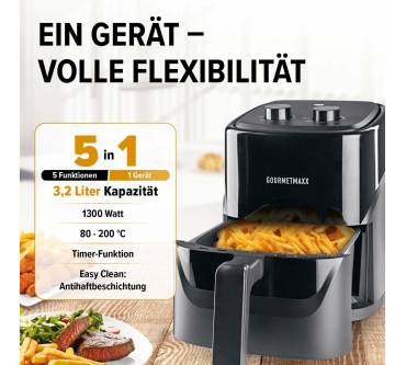 Produktbild Gourmetmaxx Heißluftfritteuse 3,2 L