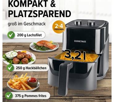 Produktbild Gourmetmaxx Heißluftfritteuse 3,2 L