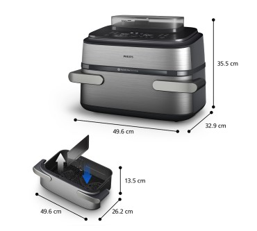 Produktbild Philips Steam Airfryer 5000 Series Megabasket NA565/00