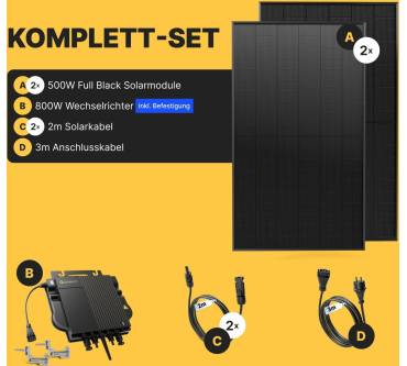 Produktbild Solakon Balkonkraftwerk 800W komplett (2 x 500 W)